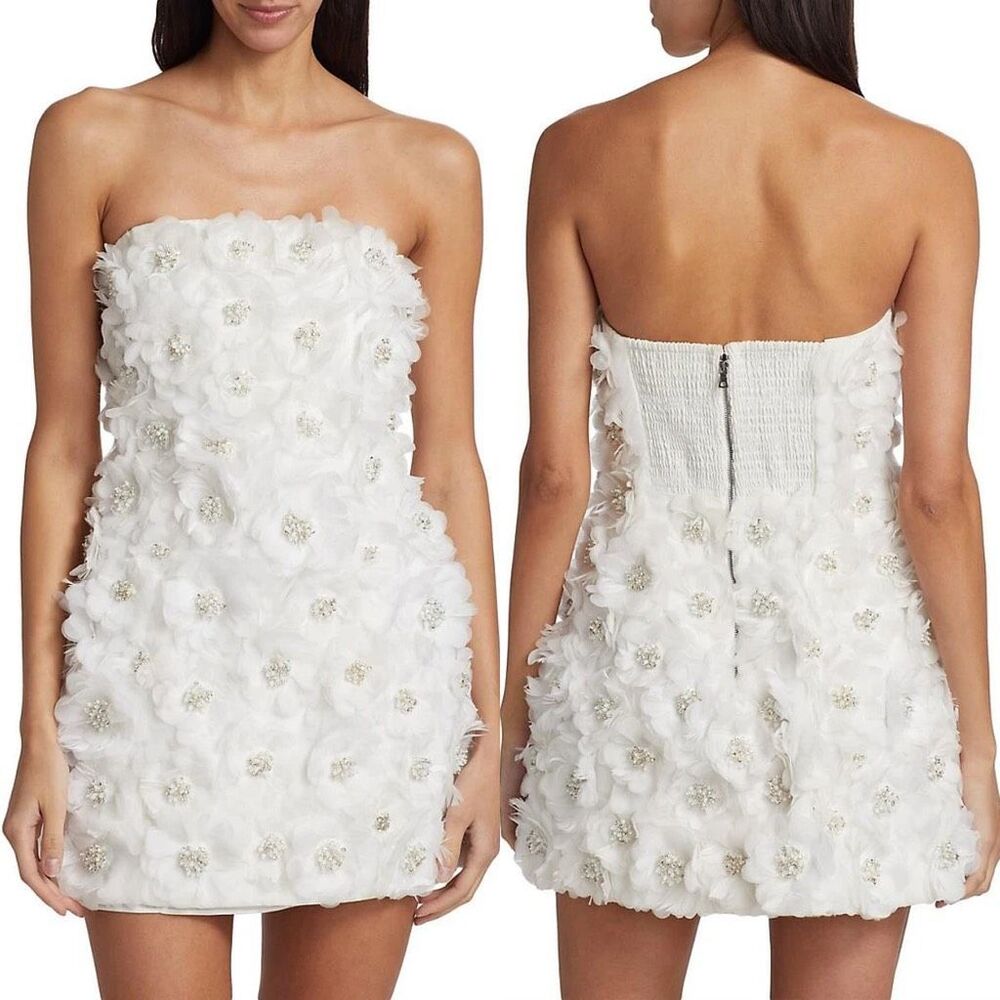 NWT Alice + Olivia Velia Strapless Embellished Mini Dress
White Size 4 — $1395
